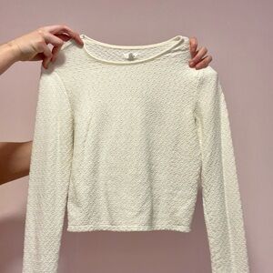 White/cream aerie textured longsleeve